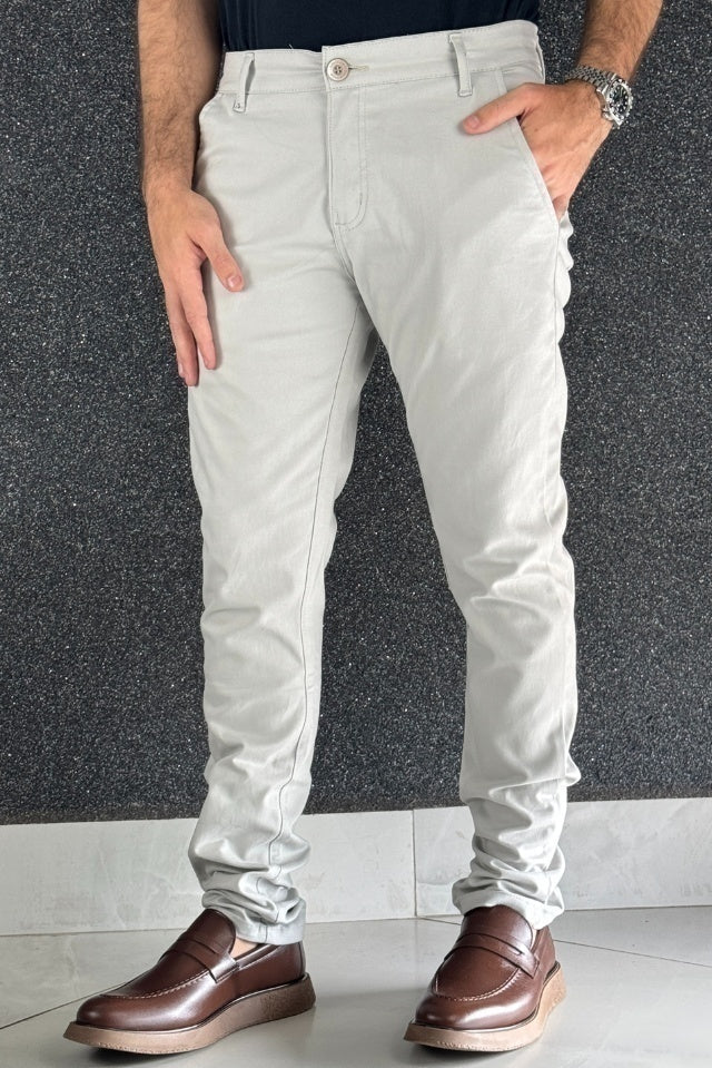 Pantalon Traditionnel Gris Clair