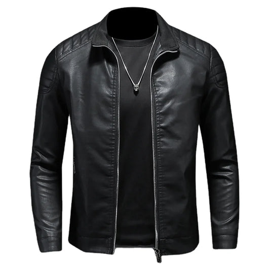 Veste en Cuir pour Homme Motard Bellvian - BL126